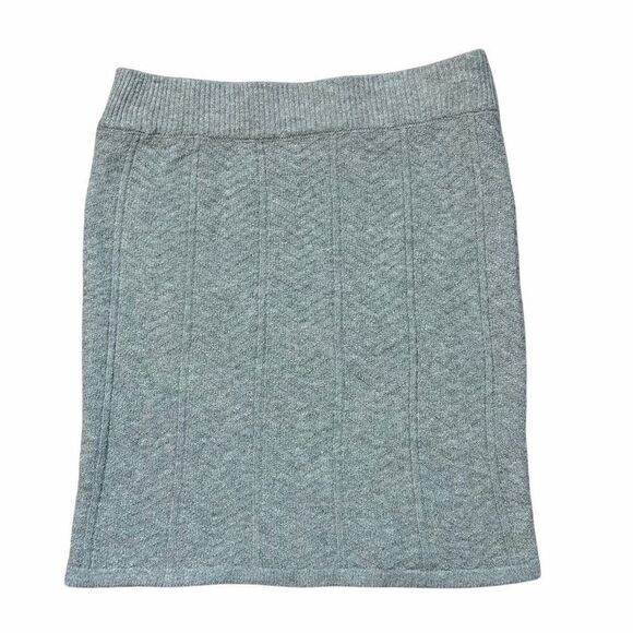 And Now This Gray Soft Stretchy Sweater Skirt Small - Picture 2 of 6